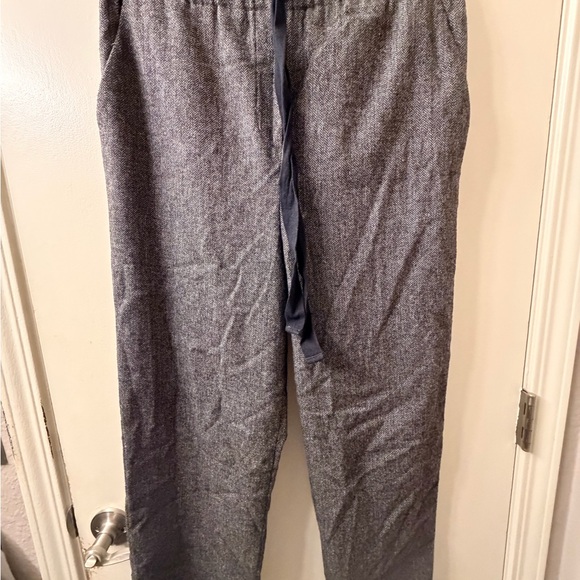 Zara Gray Herringbone Wool Blend Pull On Pants M - Picture 5 of 11